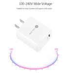 شاحن سريع منفرد PD3.0 USB-C / Type-C بقوة 20 واط مع كابل بيانات Type-C إلى Type-C بطول 1 متر، قابس أمريكي، قابس أمريكي + كابل Type-C إلى Type-C