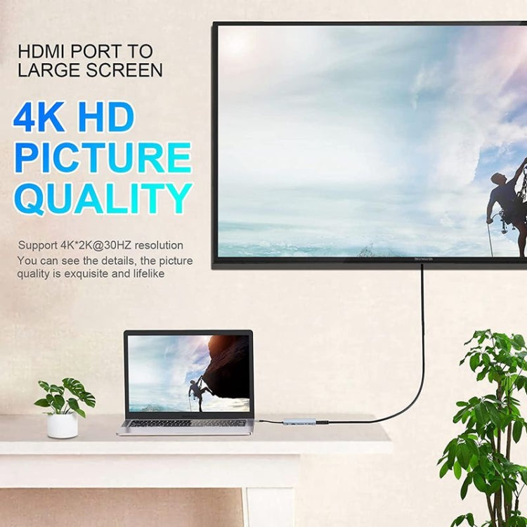 موزع USB C، محول USB C 11 في 1 مع HDMI 4K، VGA، شحن PD من نوع C، USB3.0، إيثرنت RJ45، قارئ بطاقات SD/TF، AUX 3.5 مم، محطة إرساء متوافقة مع MacBook Pro/Air وأجهزة اللابتوب الأخرى من نوع C