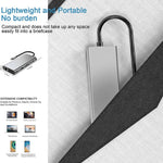 موزع USB C، محول USB C 11 في 1 مع HDMI 4K، VGA، شحن PD من نوع C، USB3.0، إيثرنت RJ45، قارئ بطاقات SD/TF، AUX 3.5 مم، محطة إرساء متوافقة مع MacBook Pro/Air وأجهزة اللابتوب الأخرى من نوع C
