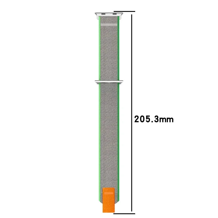 Double Color Nylon Hook and Loop Fastener Watch Band, For Apple Watch Ultra 49mm, For Apple Watch Series 8&7 45mm/SE 2&6&SE&5&4 44mm, For Apple Watch Series 8&7 41mm/SE 2&6&SE&5&4 40mm
