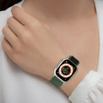 سوار ساعة من النايلون ثنائي اللون، لساعة Apple Watch Ultra مقاس 49مم، ولسلسلة Apple Watch 8&7 مقاس 45مم/SE 2&6&SE&5&4 مقاس 44مم، ولسلسلة Apple Watch 8&7 مقاس 41مم/SE 2&6&SE&5&4 مقاس 40مم