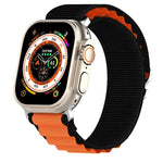 سوار ساعة من النايلون ثنائي اللون، لساعة Apple Watch Ultra مقاس 49مم، ولسلسلة Apple Watch 8&7 مقاس 45مم/SE 2&6&SE&5&4 مقاس 44مم، ولسلسلة Apple Watch 8&7 مقاس 41مم/SE 2&6&SE&5&4 مقاس 40مم