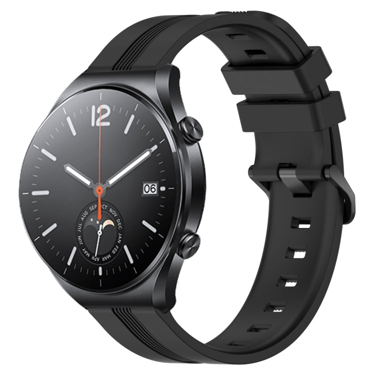 22mm Concave Striped Slicone Watch Band, For Xiaomi Watch S2 42mm, For Xiaomi Watch S2 46mm, For Xiaomi MI Watch S1, For Xiaomi MI Watch S1 Pro