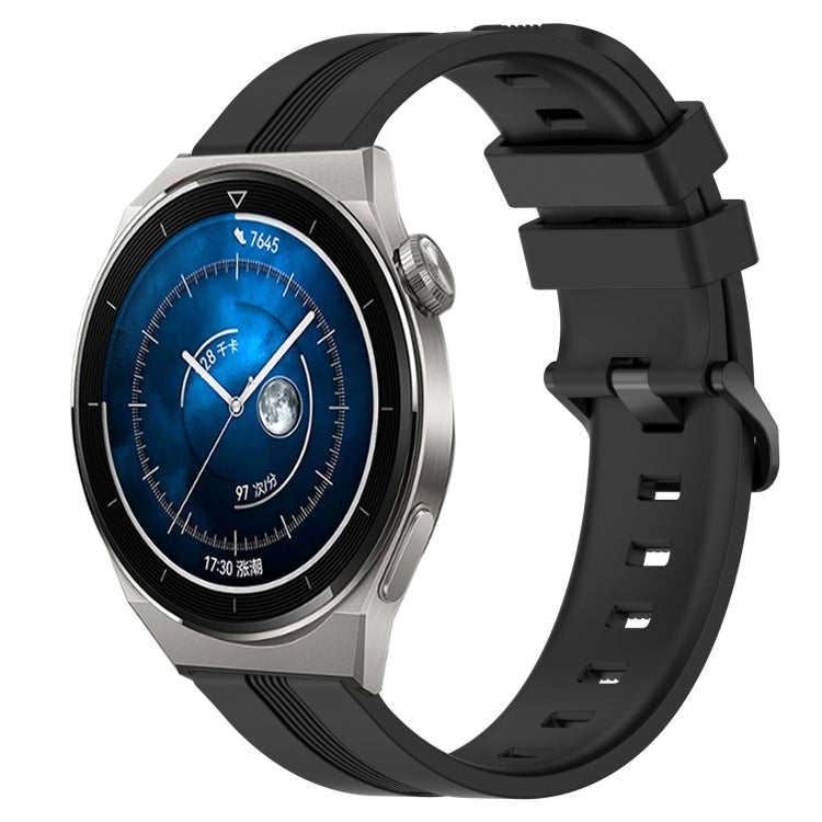22mm Concave Striped Slicone Watch Band, For Huawei Watch GT3 Pro 46mm, For Huawei Watch Buds, For Huawei Watch 3 Pro New, For Huawei Watch GT3 46mm