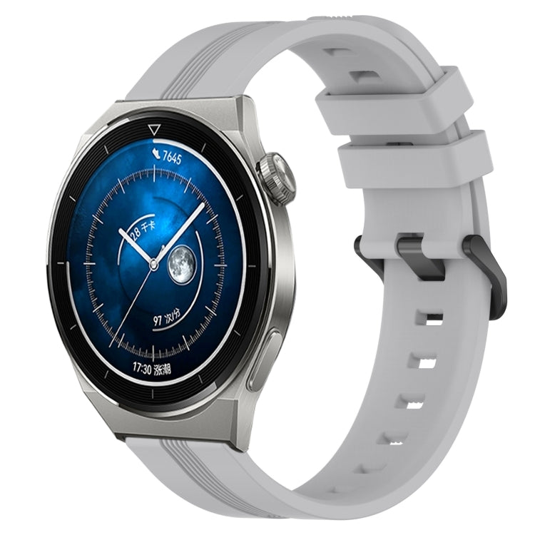 22mm Concave Striped Slicone Watch Band, For Huawei Watch GT3 Pro 46mm, For Huawei Watch Buds, For Huawei Watch 3 Pro New, For Huawei Watch GT3 46mm