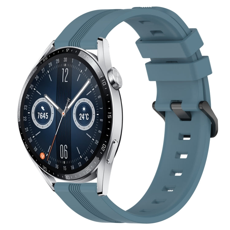22mm Concave Striped Slicone Watch Band, For Huawei Watch GT3 Pro 46mm, For Huawei Watch Buds, For Huawei Watch 3 Pro New, For Huawei Watch GT3 46mm