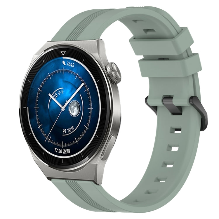20mm Concave Striped Slicone Watch Band, For Huawei Watch GT3 Pro 43mm, For Huawei Watch GT3 42mm, For Huawei Watch GT2 42mm, For Huawei Watch 2