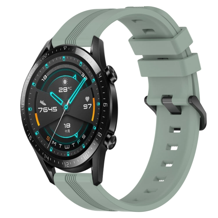 20mm Concave Striped Slicone Watch Band, For Huawei Watch GT3 Pro 43mm, For Huawei Watch GT3 42mm, For Huawei Watch GT2 42mm, For Huawei Watch 2