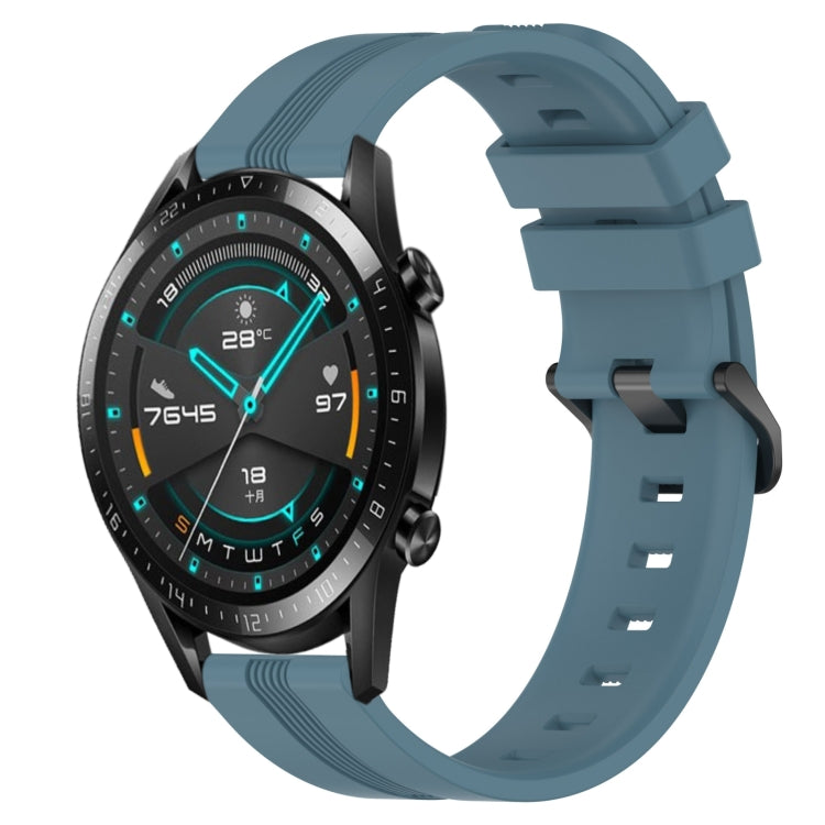 20mm Concave Striped Slicone Watch Band, For Huawei Watch GT3 Pro 43mm, For Huawei Watch GT3 42mm, For Huawei Watch GT2 42mm, For Huawei Watch 2