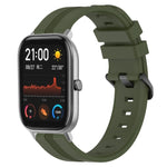 20mm Concave Striped Slicone Watch Band, For Amazfit GTS 2, For Amazfit GTS, For Amazfit GTR 42mm, For Amazfit Pop Pro
