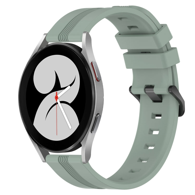 20mm Concave Striped Slicone Watch Band, For Samsung Galaxy Watch4 44mm, For Samsung Galaxy Watch4 40mm, For Samsung  Galaxy Watch 4 Classic 42mm, For Samsung  Galaxy Watch 4 Classic 46mm