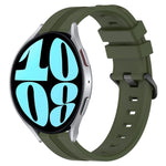 20mm Concave Striped Slicone Watch Band, For Samsung Galaxy Watch Active 2 40mm, For Samsung Galaxy Watch Active 2 44mm, For Samsung Galaxy Watch 42mm, For Samsung Galaxy Watch 6 44mm