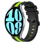 20mm Vertical Two-Color Silicone Watch Band, For Samsung Galaxy Watch 6 40mm, For Samsung Galaxy Watch 6 Classic 43mm