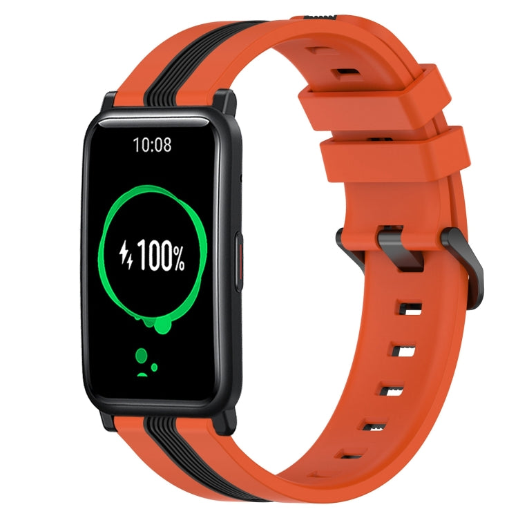20mm Vertical Two-Color Silicone Watch Band, For Honor Watch ES, For Honor  Magic Watch2 42mm