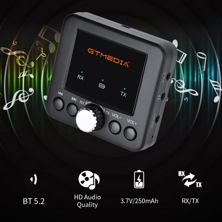 محول صوت بلوتوث 5.0 GTMEDIA RT05 مستقبل ومرسل 2 في 1، RT05