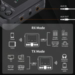 محول صوت بلوتوث 5.0 GTMEDIA RT05 مستقبل ومرسل 2 في 1، RT05