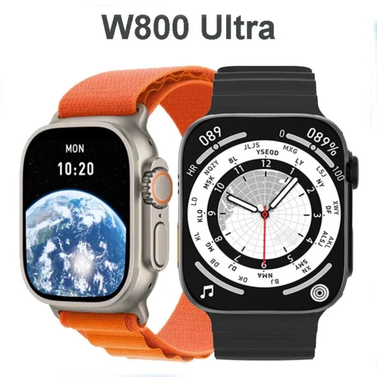 ساعة ذكية بشاشة ملونة 2.02 بوصة W800 Ultra تدعم مراقبة معدل ضربات القلب / مراقبة ضغط الدم