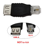 محول JUNSUNMAY USB من أنثى إلى ذكر RJ11 6P2C