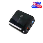 شاحن هاتف محمول PD04 Type-C + USB مع كابل USB إلى 8 سنون، قابس الولايات المتحدة، قابس الولايات المتحدة + كابل USB إلى 8 سنون