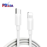 PD04 Type-C + USB Mobile Phone Charger with Type-C to 8 Pin Cable, US Plug, US Plug + Type-C to 8 Pin Cable