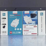 شاحن هاتف محمول Type-C + USB مع كابل Type-C إلى Type-C، قابس أوروبي، قابس أوروبي + كابل Type-C إلى Type-C