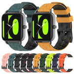22mm Football Pattern Two-Color Silicone Watch Band, For Xiaomi Haylou RS4 LS12