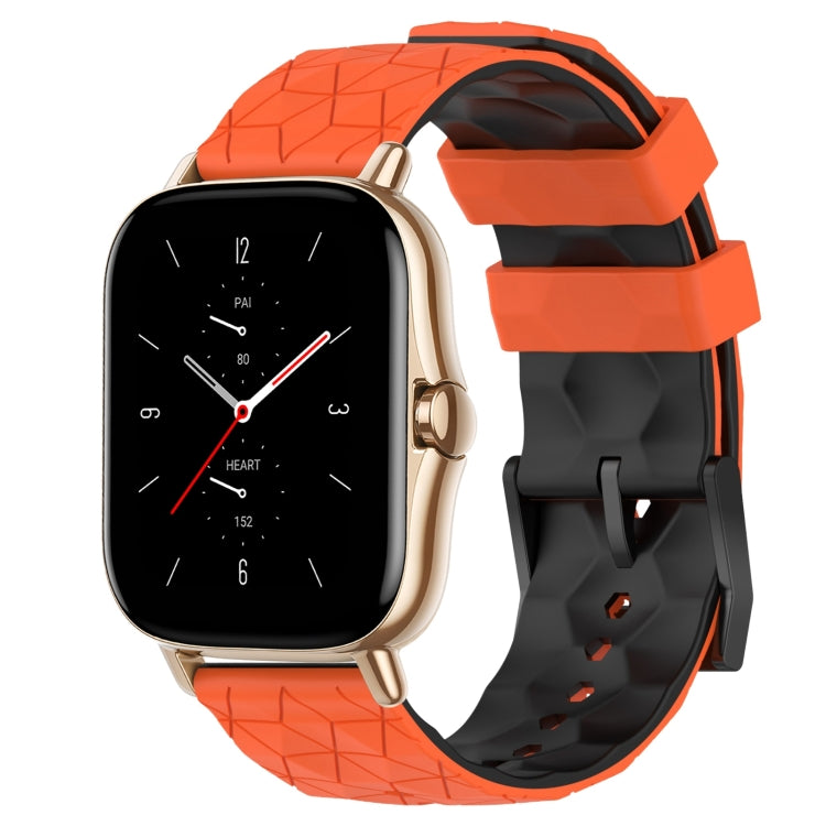 20mm Football Texture Two-Color Silicone Watch Band, For Amazfit GTS 2, For Amazfit GTS, For Amazfit GTR 42MM, For Amazfit Pop Pro