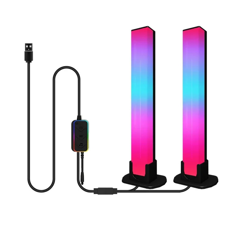 ZM-021 شريط إضاءة LED متزامن مع الموسيقى، إضاءة جوية لتلفاز وتويا وسطح المكتب، شريط LED