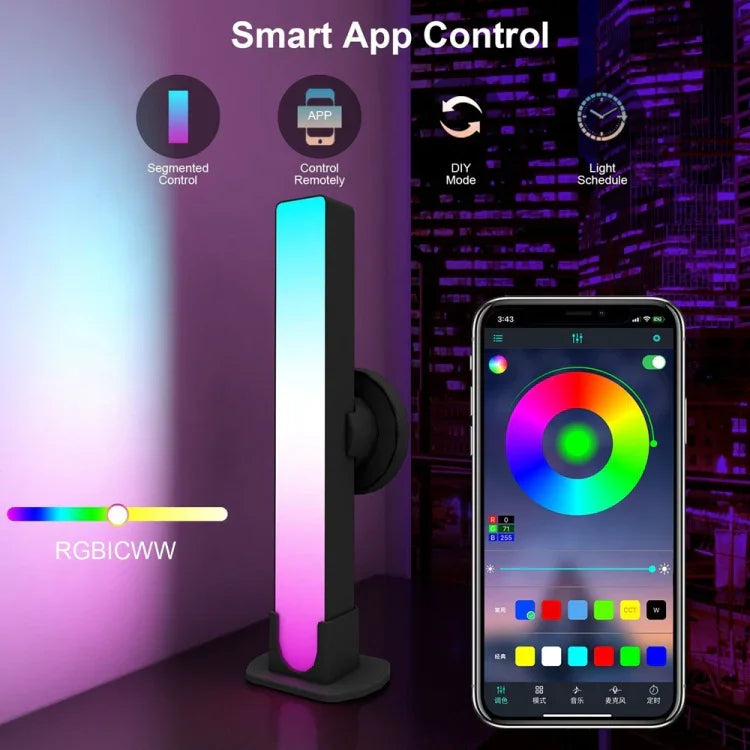 ZM-021 شريط إضاءة LED متزامن مع الموسيقى، إضاءة جوية لتلفاز وتويا وسطح المكتب، شريط LED