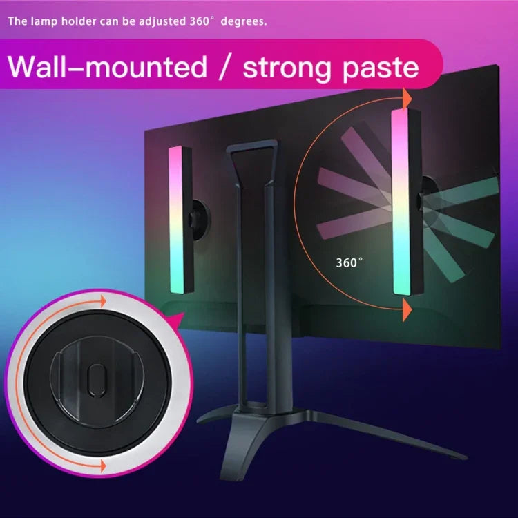 ZM-021 شريط إضاءة LED متزامن مع الموسيقى، إضاءة جوية لتلفاز وتويا وسطح المكتب، شريط LED