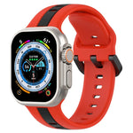 سوار ساعة سيليكون بحلقة مزدوجة اللون، لساعة آبل ألترا 49مم، لساعة آبل سيريس 8&7 45مم، لساعة آبل سيريس 8&7 41مم
