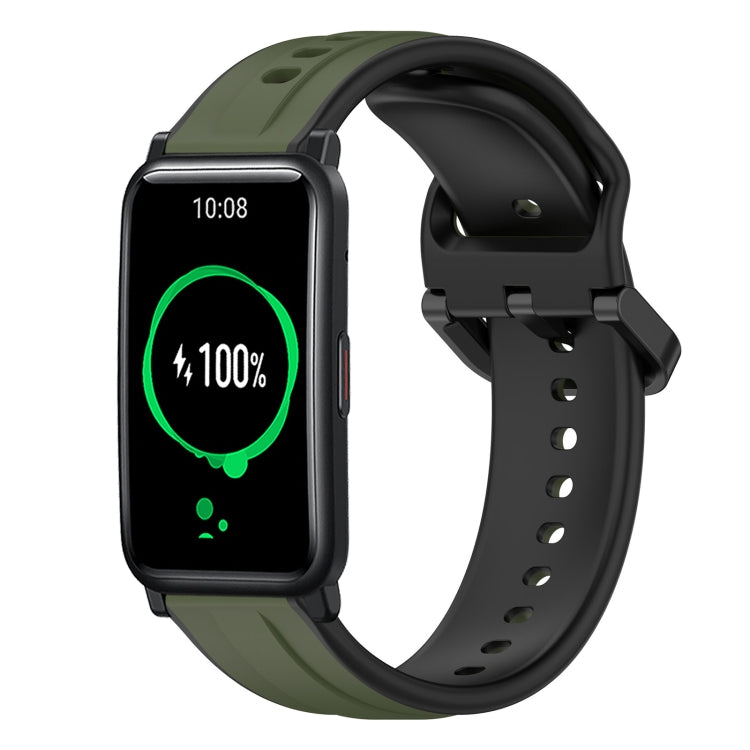 20mm Convex Loop Two-Color Silicone Watch Band, For Honor Watch ES, For Honor MagicWatch2 42mm