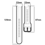 22mm Convex Loop Two-Color Silicone Watch Band, For Xiaomi Haylou RT2 LS10, For  Xiaomi Haylou RS4 LS12