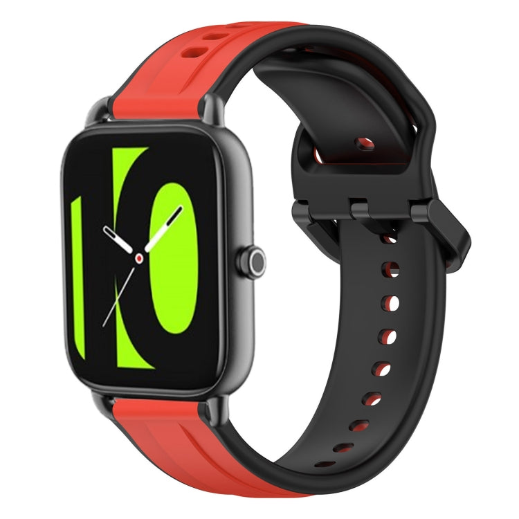 22mm Convex Loop Two-Color Silicone Watch Band, For Xiaomi Haylou RT2 LS10, For  Xiaomi Haylou RS4 LS12