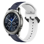 22mm Convex Loop Two-Color Silicone Watch Band, For Samsung Galaxy Watch3 45mm, For Samsung Galaxy Watch 46mm, For Samsung Gear S3 Classic, For Samsung Gear S3 Frontier