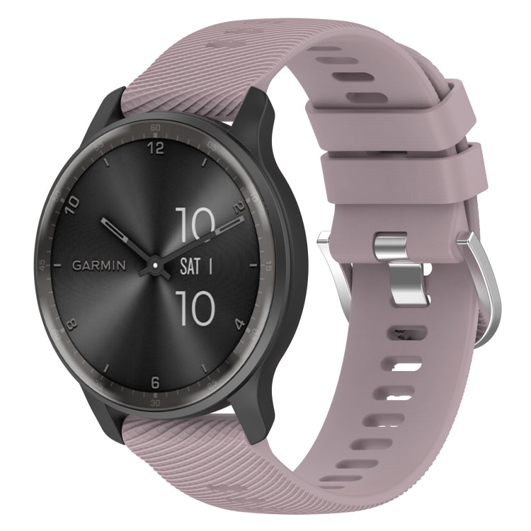 20mm Cross Textured Solid Color Silicone Watch Band, For Garmin Forerunner Sq2 Music