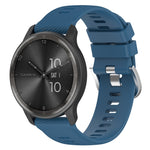 20mm Cross Textured Solid Color Silicone Watch Band, For Garmin Forerunner Sq2 Music