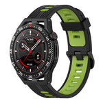 22mm Vertical Two-Color Silicone Watch Band, For Garmin Vivoactive4
