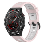 22mm Vertical Two-Color Silicone Watch Band, For Garmin Vivoactive4