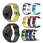 22mm Vertical Two-Color Silicone Watch Band, For Garmin Vivoactive4
