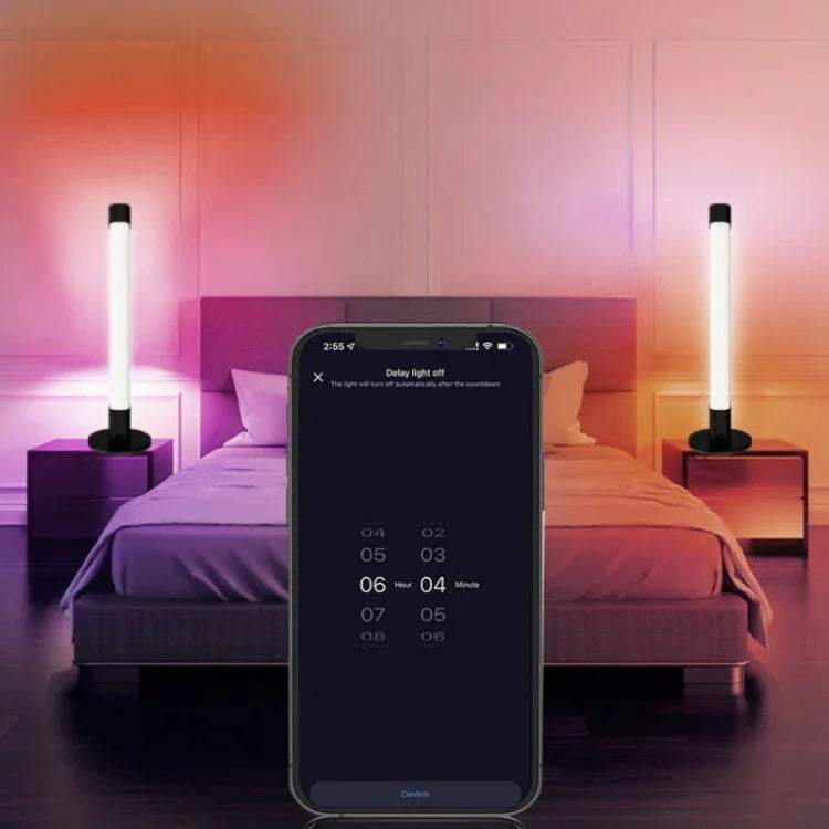 SAL006BS أنبوب إضاءة LED 2، تزامن مع الموسيقى، إضاءة ليلية ذكية واي فاي