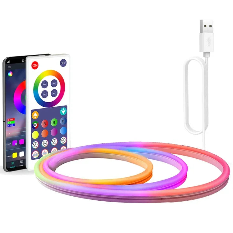 NH021 ضوء حبل نيوني RGB مقاوم للماء بطول 3 أمتار مع مزامنة موسيقى عبر واي فاي TUYA، NH021