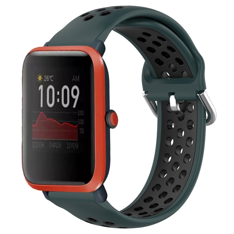 20mm Perforated Breathable Sports Silicone Watch Band, For Amazfit GTS 4 Mini, For Amazfit Bip3, For Amazfit Bip 1S