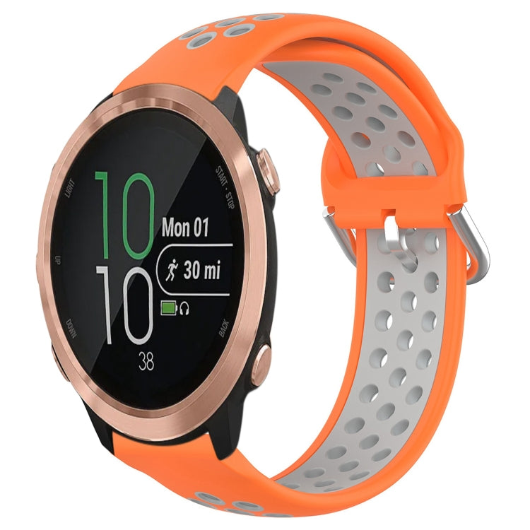 20mm Perforated Breathable Sports Silicone Watch Band, For Garmin Forerunner 645 Music, For Garmin Forerunner Sq2, For Garmin Forerunner Sq2 Music