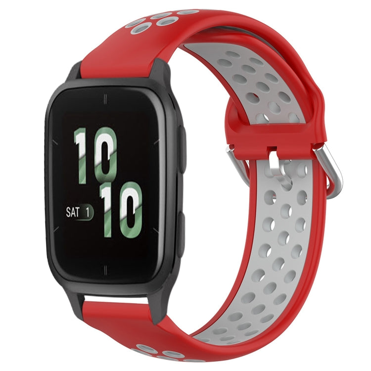 20mm Perforated Breathable Sports Silicone Watch Band, For Garmin Forerunner 645 Music, For Garmin Forerunner Sq2, For Garmin Forerunner Sq2 Music