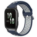 20mm Perforated Breathable Sports Silicone Watch Band, For Garmin Forerunner 645 Music, For Garmin Forerunner Sq2, For Garmin Forerunner Sq2 Music