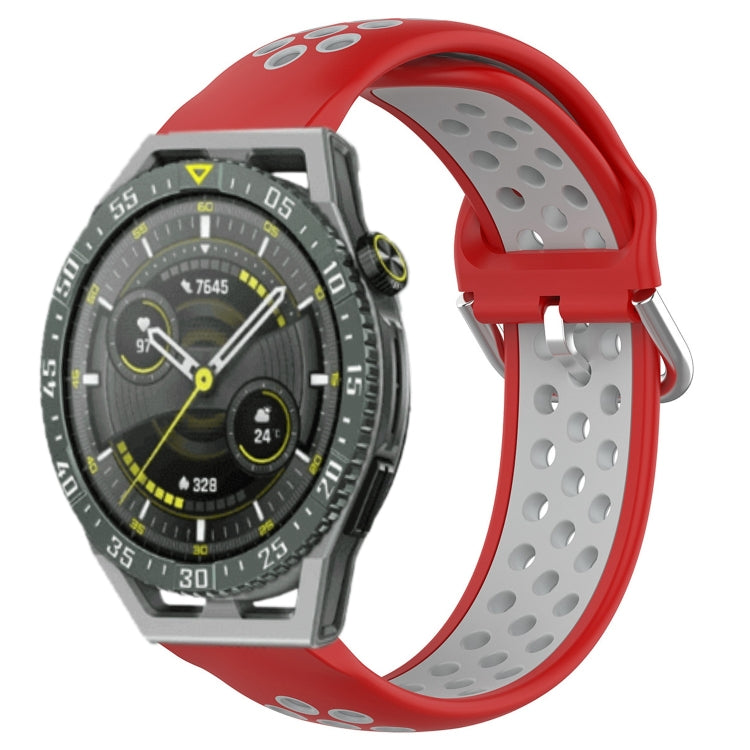 22mm Perforated Breathable Sports Silicone Watch Band, For Huawei Watch GT3 SE, For Huawei Watch GT3 Pro 46mm, For Huawei Watch Buds