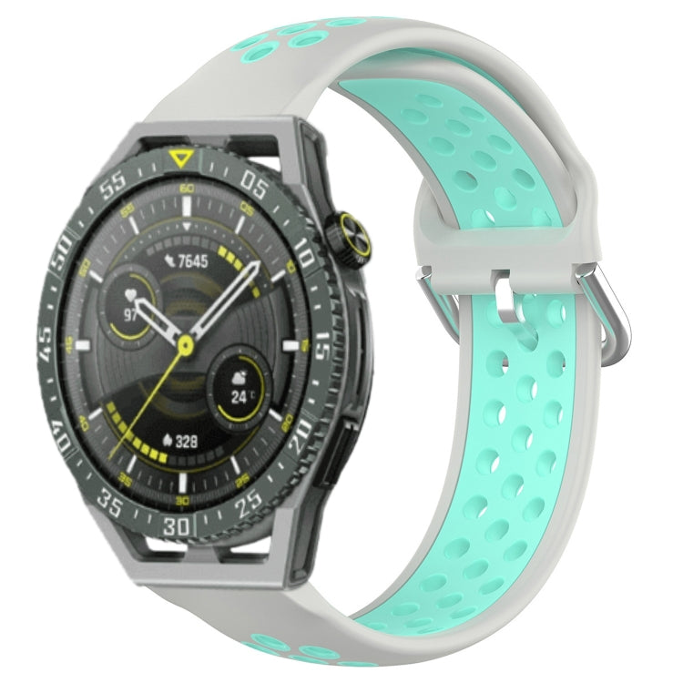 22mm Perforated Breathable Sports Silicone Watch Band, For Huawei Watch GT3 SE, For Huawei Watch GT3 Pro 46mm, For Huawei Watch Buds