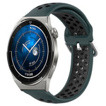 22mm Perforated Breathable Sports Silicone Watch Band, For Huawei Watch GT3 SE, For Huawei Watch GT3 Pro 46mm, For Huawei Watch Buds