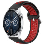 22mm Perforated Breathable Sports Silicone Watch Band, For Huawei Watch GT3 46mm, For Huawei Watch GT Runner, For Huawei Watch 3